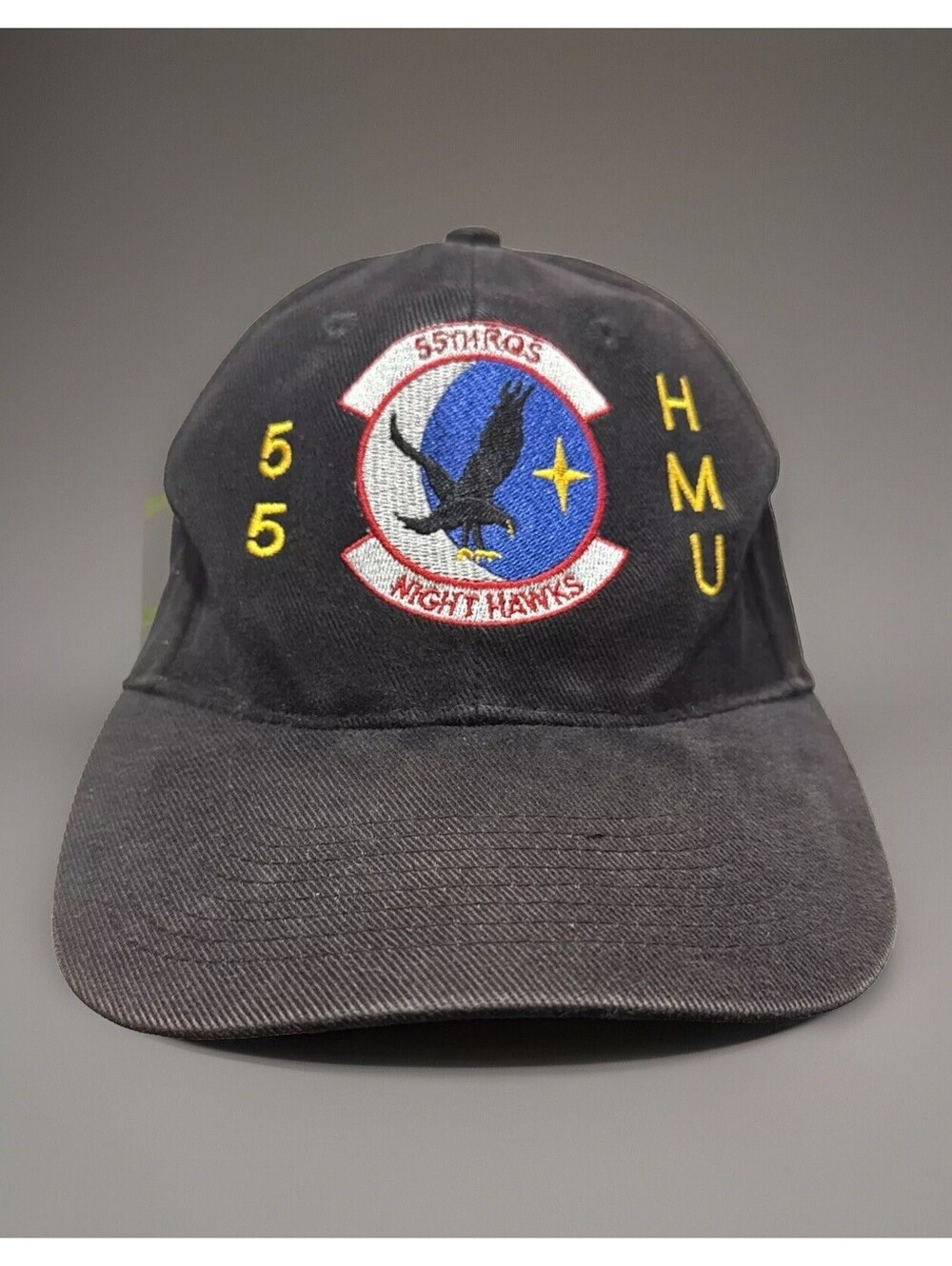 55th RQS Night Hawks 55 HMU Black Jolly Green II Helicopter Baseball Cap